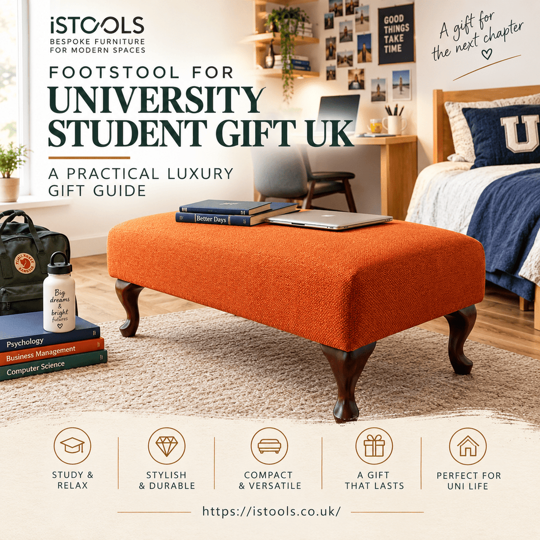FOOTSTOOL FOR UNIVERSITY STUDENT GIFT UK: A PRACTICAL LUXURY GIFT GUIDE - ISTOOLS