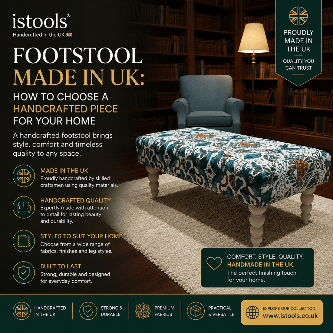 FOOTSTOOL MADE IN UK: HOW TO CHOOSE A HANDCRAFTED PIECE FOR YOUR HOME - ISTOOLS