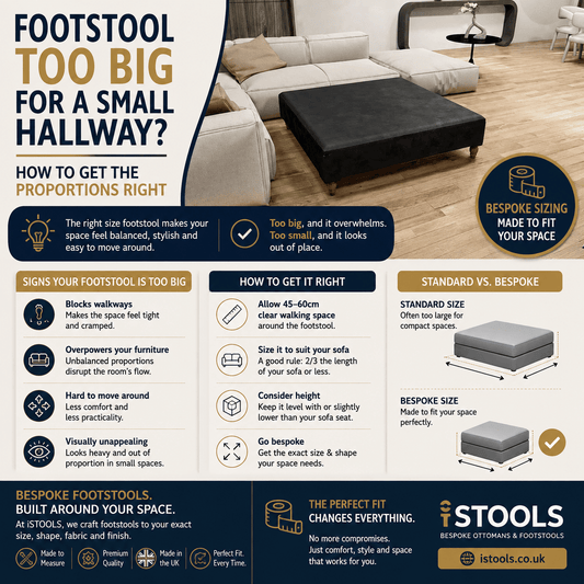 FOOTSTOOL TOO BIG FOR A SMALL HALLWAY? HOW TO GET THE PROPORTIONS RIGHT - ISTOOLS
