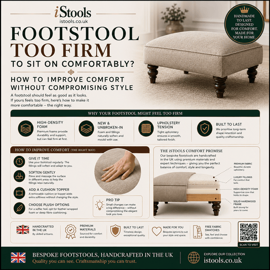 FOOTSTOOL TOO FIRM TO SIT ON COMFORTABLY? HOW TO IMPROVE COMFORT WITHOUT COMPROMISING STYLE - ISTOOLS