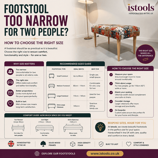 FOOTSTOOL TOO NARROW FOR TWO PEOPLE? HOW TO CHOOSE THE RIGHT SIZE - ISTOOLS