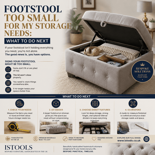 FOOTSTOOL TOO SMALL FOR MY STORAGE NEEDS: WHAT TO DO NEXT - ISTOOLS