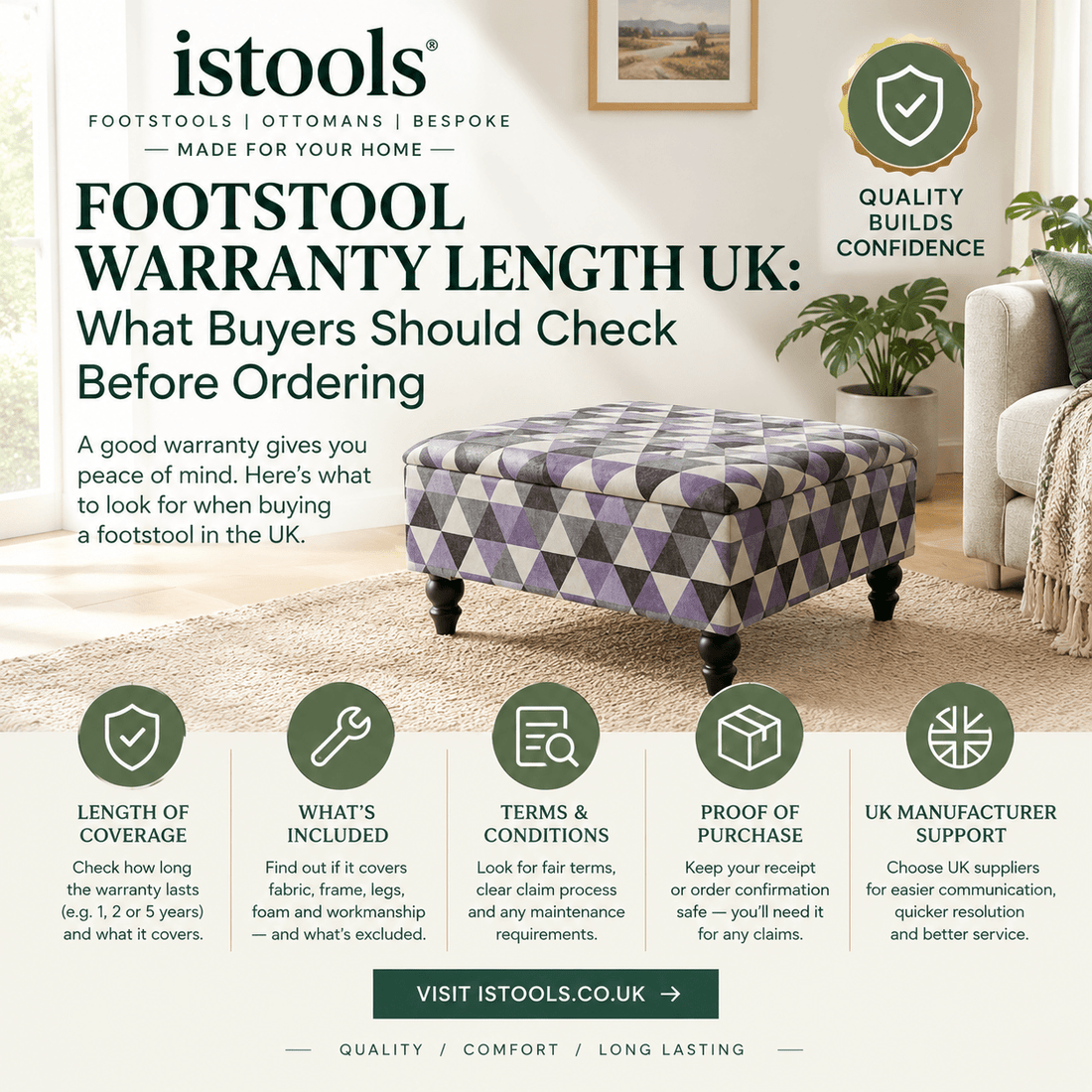 FOOTSTOOL WARRANTY LENGTH UK: WHAT BUYERS SHOULD CHECK BEFORE ORDERING - ISTOOLS