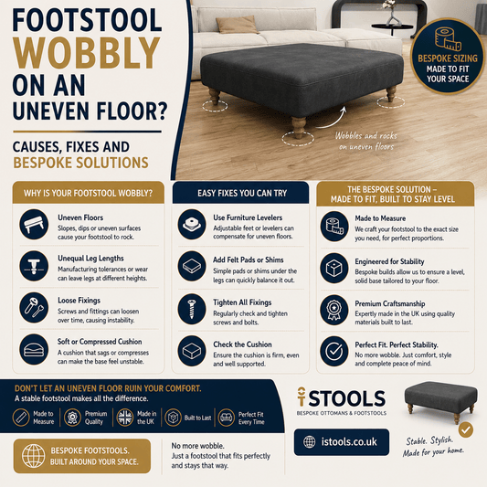 FOOTSTOOL WOBBLY ON AN UNEVEN FLOOR? CAUSES, FIXES AND BESPOKE SOLUTIONS - ISTOOLS