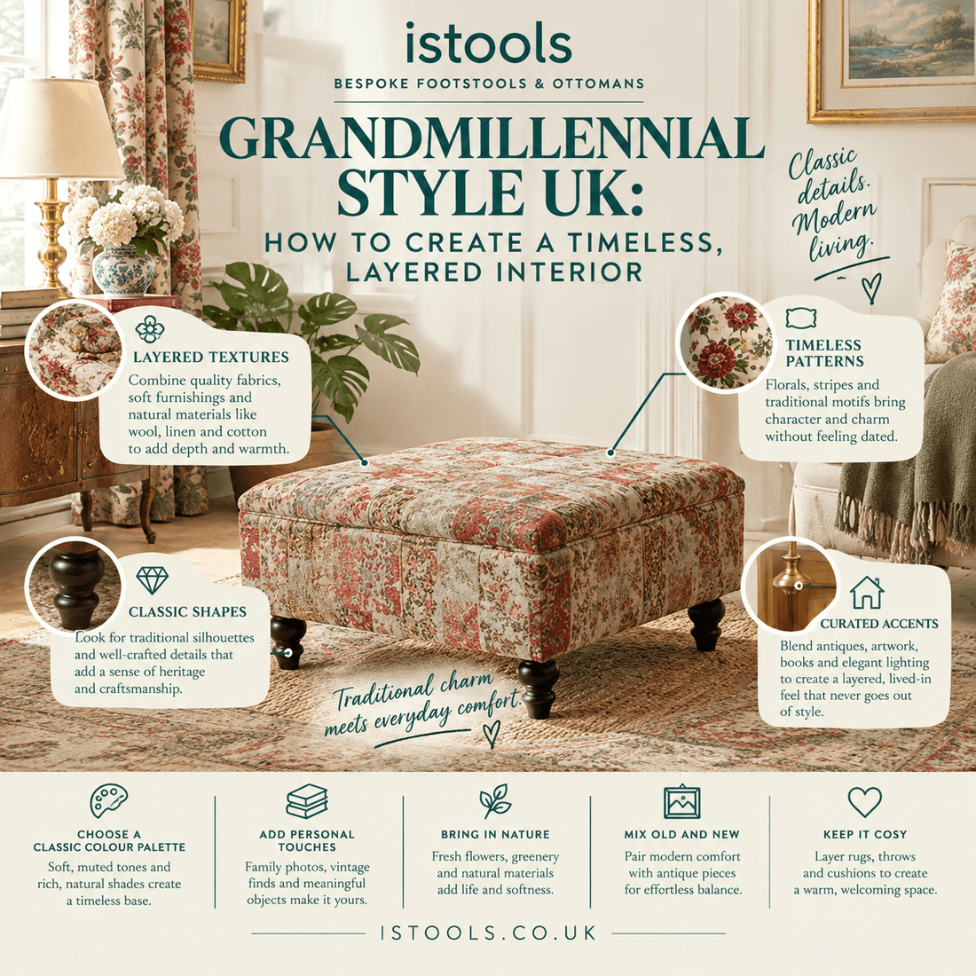 GRANDMILLENNIAL STYLE UK: HOW TO CREATE A TIMELESS, LAYERED INTERIOR - ISTOOLS