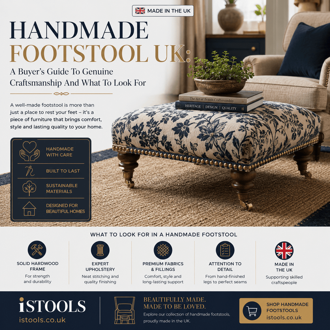 Handmade Footstool UK: A Buyer's Guide To Genuine Craftsmanship And What To Look For - ISTOOLS