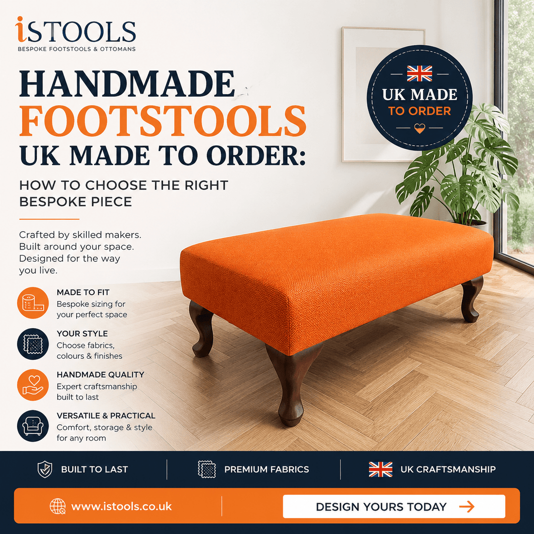 HANDMADE FOOTSTOOLS UK MADE TO ORDER: HOW TO CHOOSE THE RIGHT BESPOKE PIECE - ISTOOLS