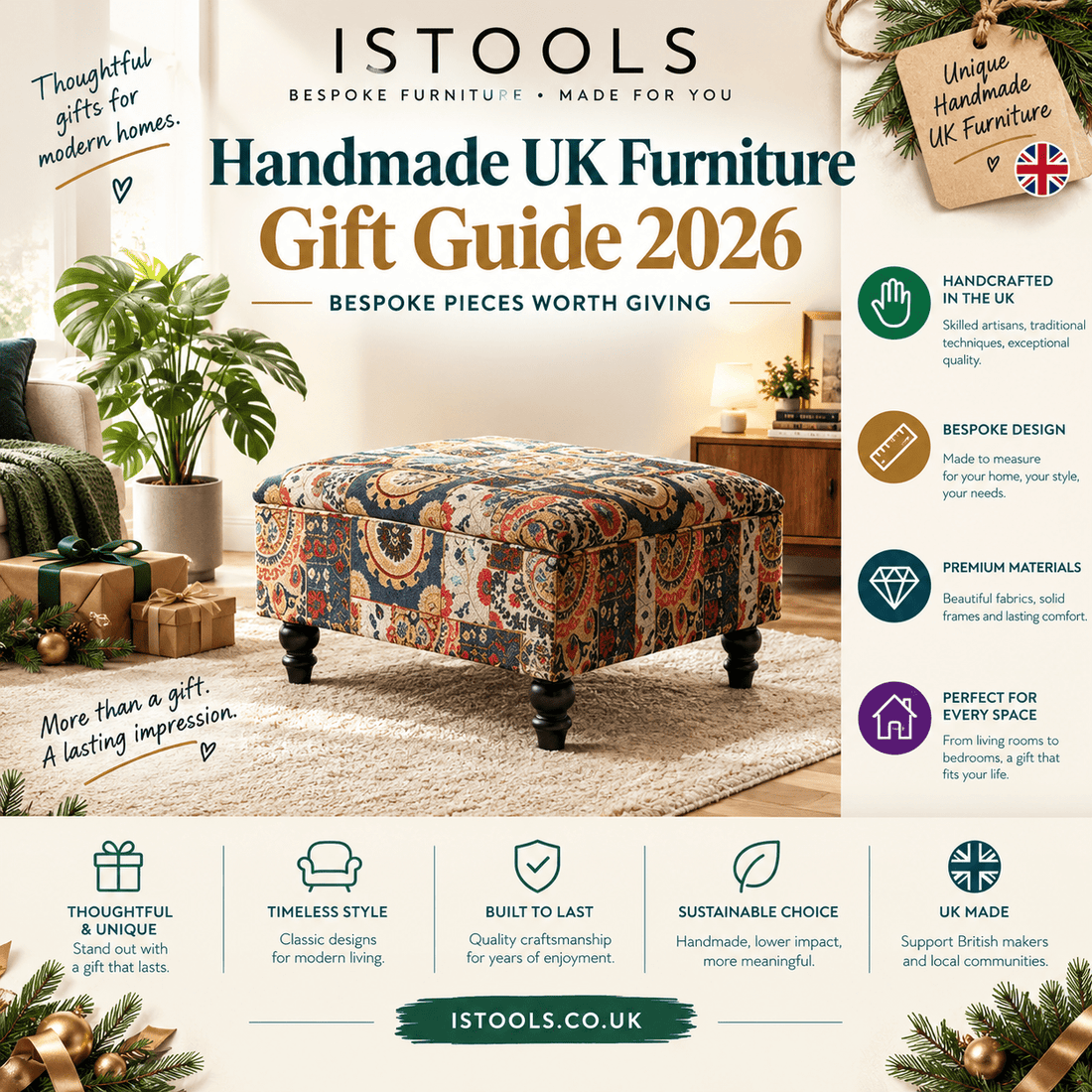 HANDMADE UK FURNITURE GIFT GUIDE 2026: BESPOKE PIECES WORTH GIVING - ISTOOLS
