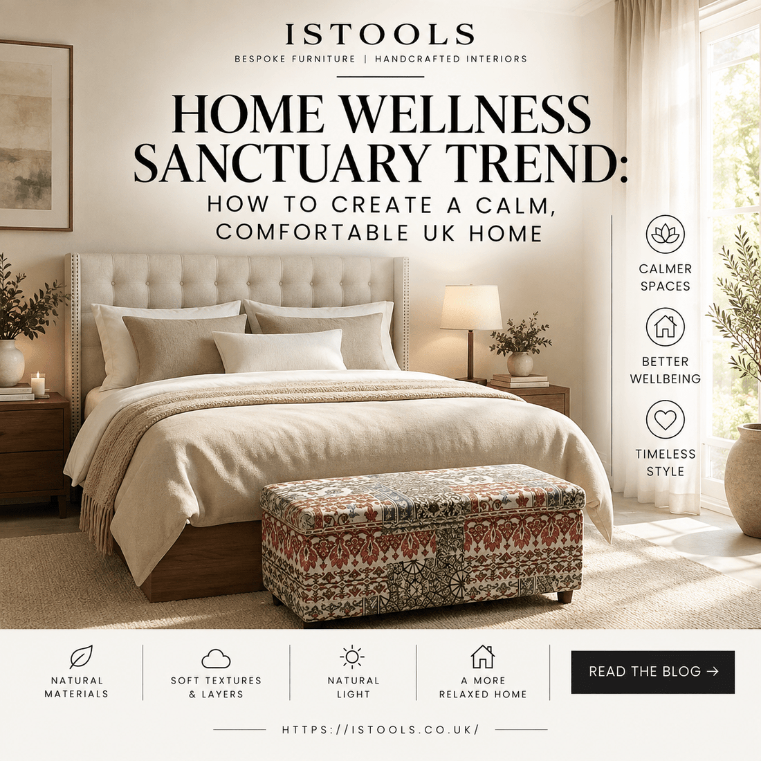 HOME WELLNESS SANCTUARY TREND: HOW TO CREATE A CALM, COMFORTABLE UK HOME - ISTOOLS
