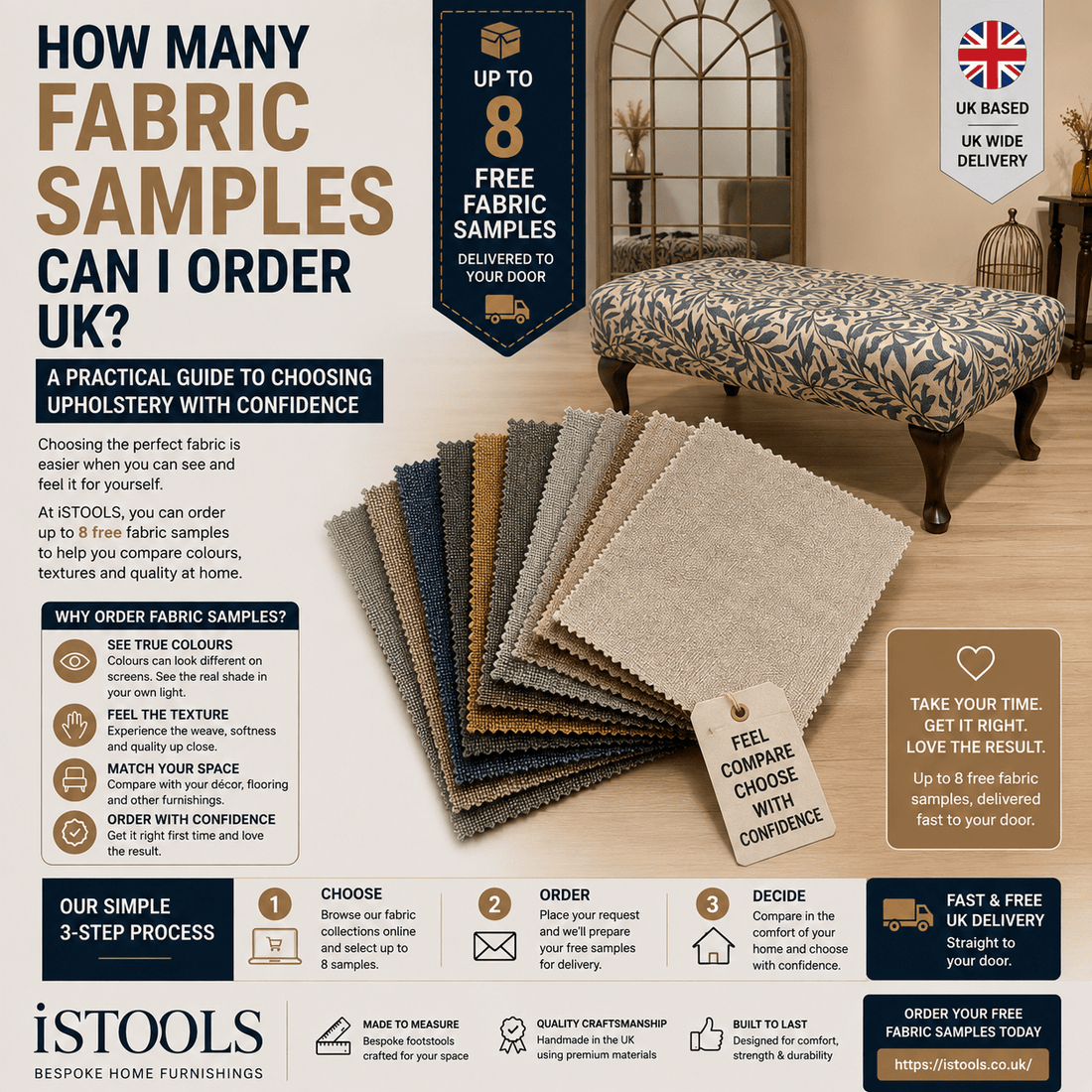HOW MANY FABRIC SAMPLES CAN I ORDER UK? A PRACTICAL GUIDE TO CHOOSING UPHOLSTERY WITH CONFIDENCE - ISTOOLS