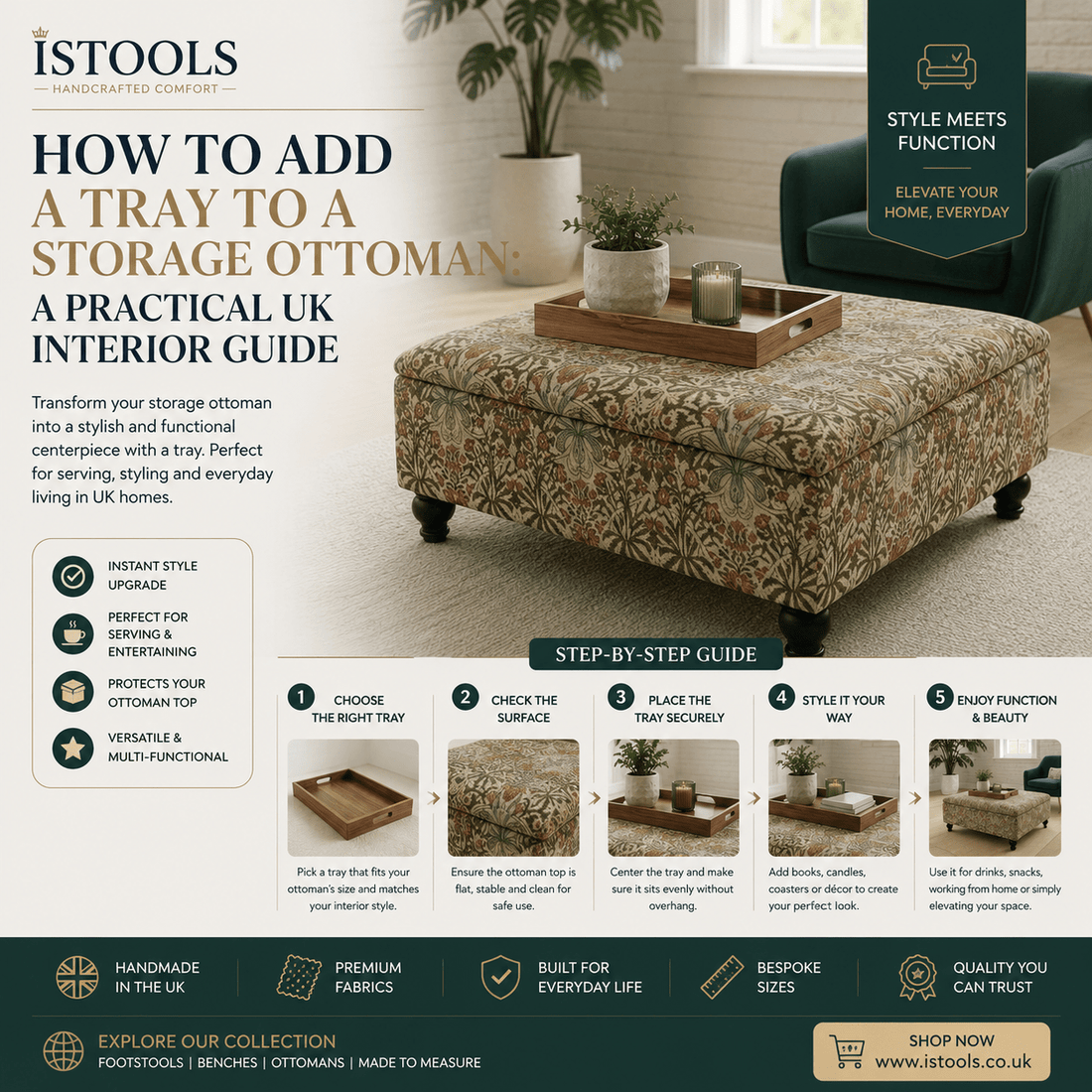HOW TO ADD A TRAY TO A STORAGE OTTOMAN: A PRACTICAL UK INTERIOR GUIDE - ISTOOLS
