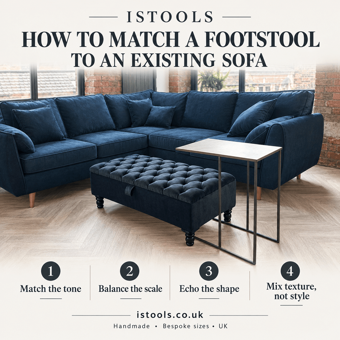 HOW TO MATCH A FOOTSTOOL TO AN EXISTING SOFA - ISTOOLS
