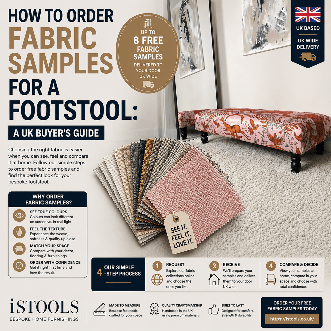 HOW TO ORDER FABRIC SAMPLES FOR A FOOTSTOOL: A UK BUYER'S GUIDE - ISTOOLS