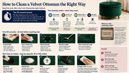 How to Remove Wine and Coffee Stains from Velvet Ottomans? - ISTOOLS