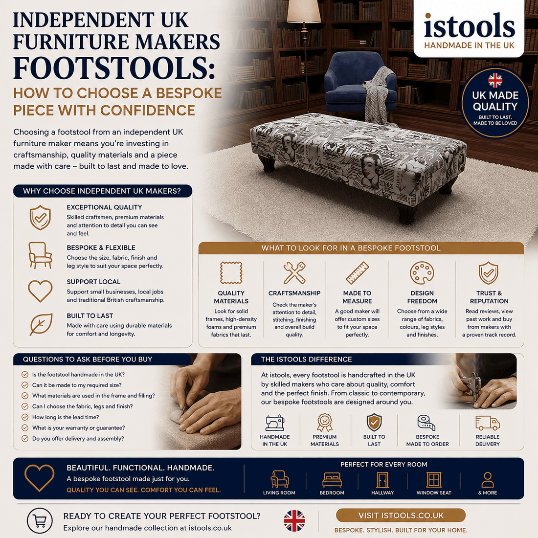 INDEPENDENT UK FURNITURE MAKERS FOOTSTOOLS: HOW TO CHOOSE A BESPOKE PIECE WITH CONFIDENCE - ISTOOLS