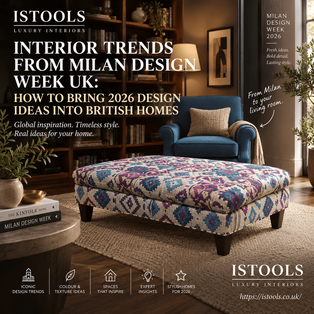 INTERIOR TRENDS FROM MILAN DESIGN WEEK UK: HOW TO BRING 2026 DESIGN IDEAS INTO BRITISH HOMES - ISTOOLS