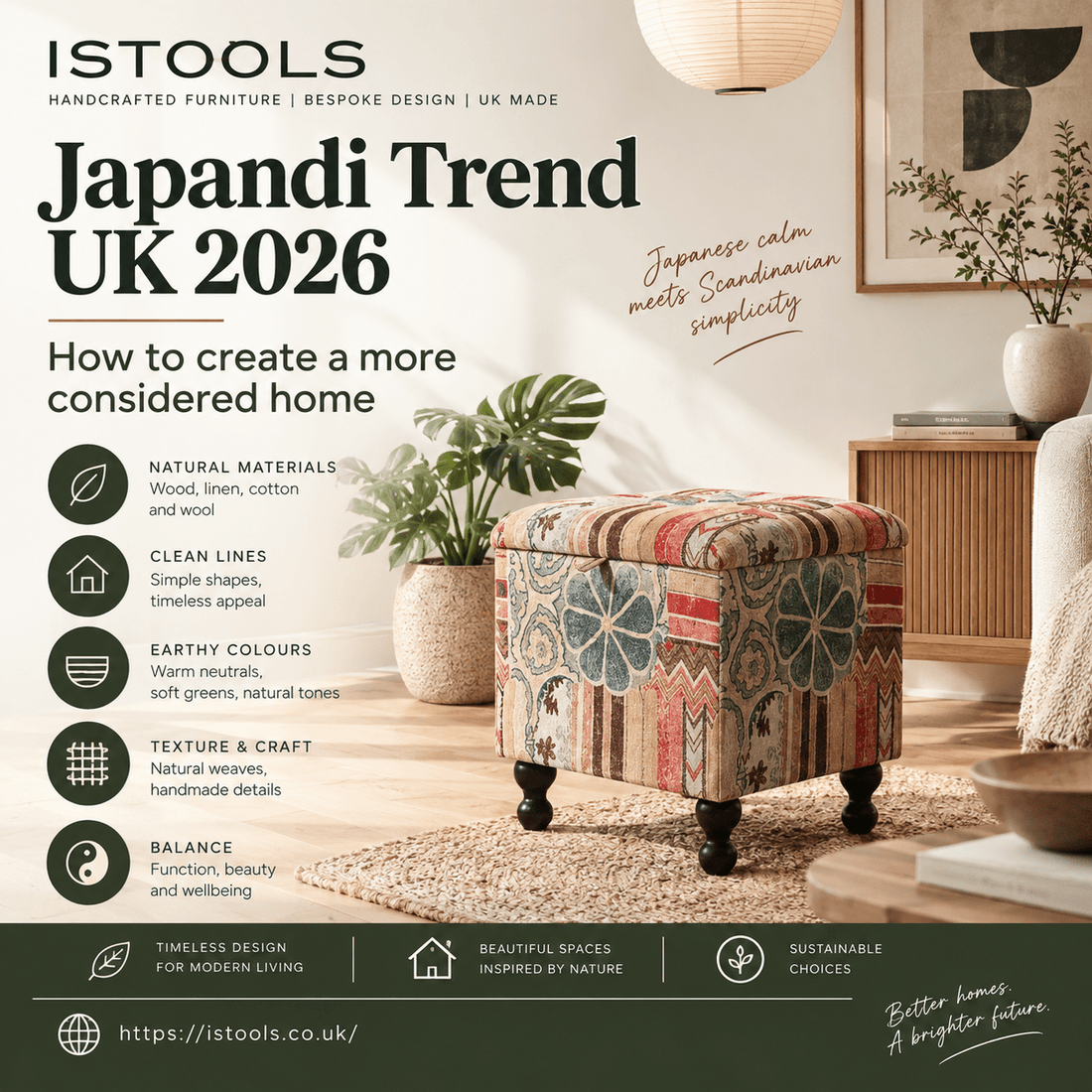 JAPANDI TREND UK 2026: HOW TO CREATE A MORE CONSIDERED HOME - ISTOOLS