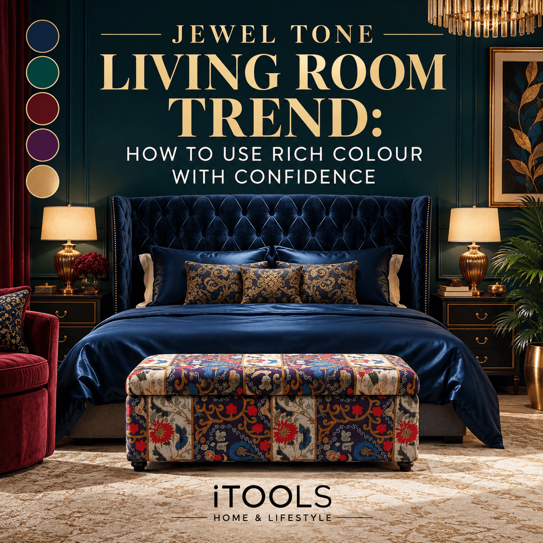 JEWEL TONE LIVING ROOM TREND: HOW TO USE RICH COLOUR WITH CONFIDENCE - ISTOOLS