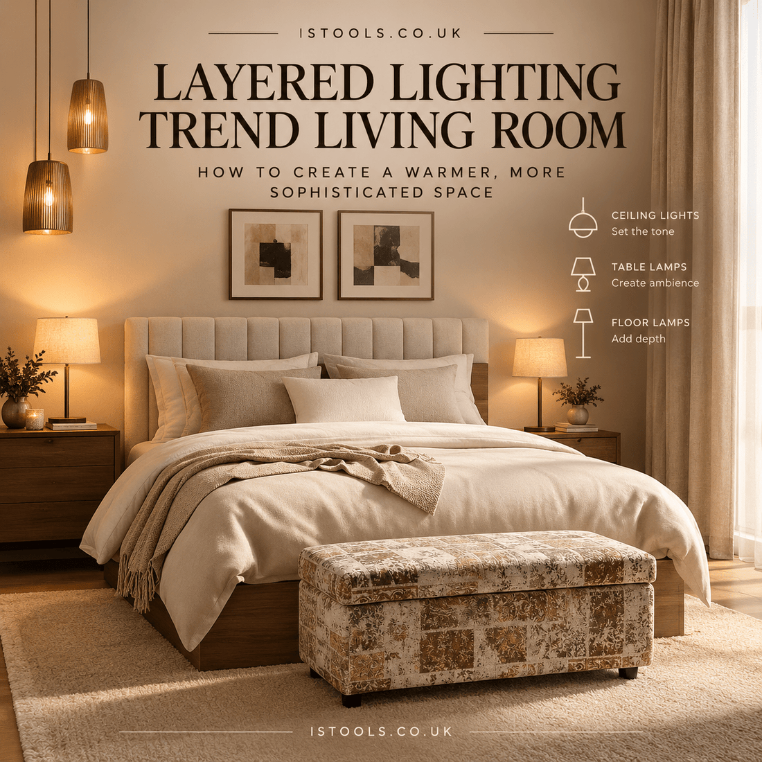 LAYERED LIGHTING TREND LIVING ROOM: HOW TO CREATE A WARMER, MORE SOPHISTICATED SPACE - ISTOOLS