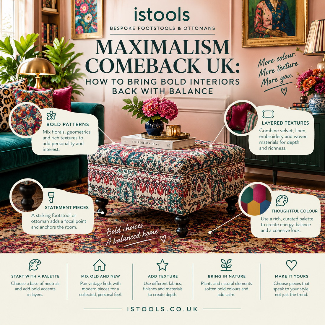 MAXIMALISM COMEBACK UK: HOW TO BRING BOLD INTERIORS BACK WITH BALANCE - ISTOOLS