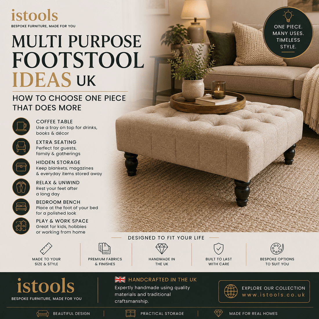 MULTI PURPOSE FOOTSTOOL IDEAS UK: HOW TO CHOOSE ONE PIECE THAT DOES MORE - ISTOOLS
