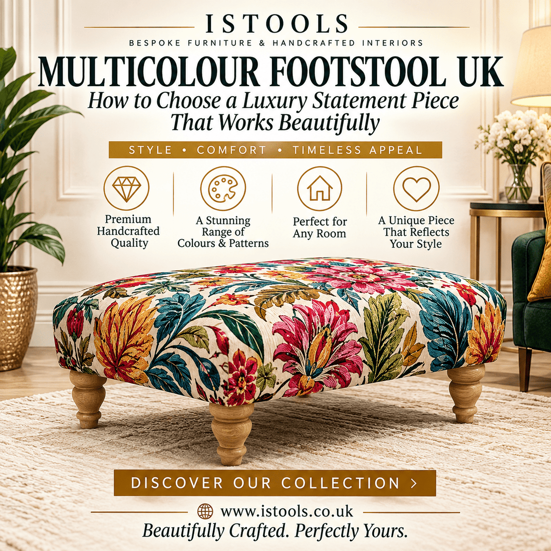 MULTICOLOUR FOOTSTOOL UK: HOW TO CHOOSE A LUXURY STATEMENT PIECE THAT WORKS BEAUTIFULLY - ISTOOLS