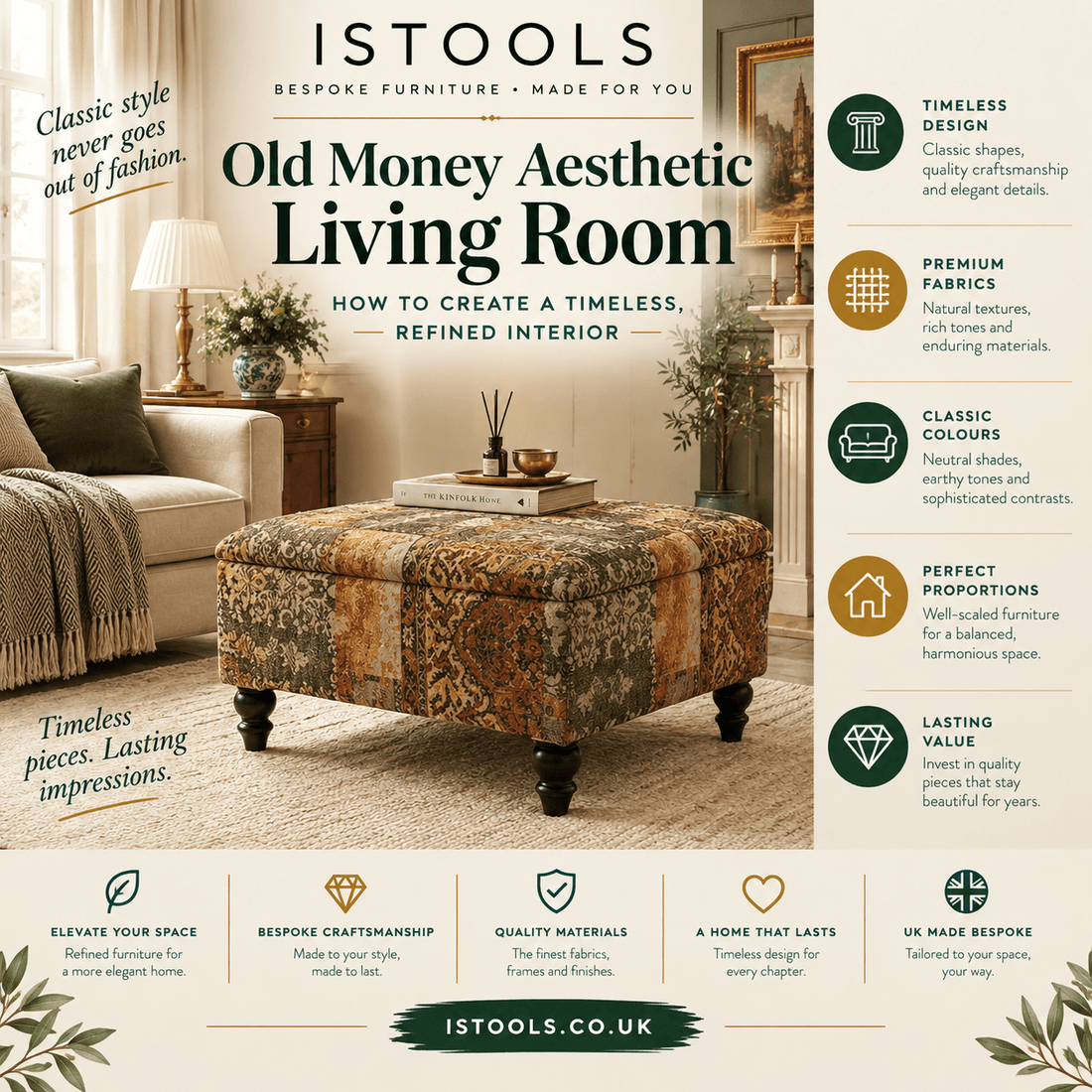 OLD MONEY AESTHETIC LIVING ROOM: HOW TO CREATE A TIMELESS, REFINED INTERIOR - ISTOOLS