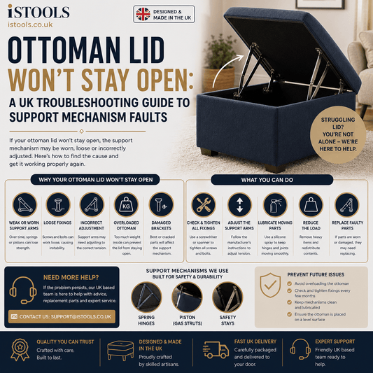 Ottoman Lid Won't Stay Open: A UK Troubleshooting Guide To Support Mechanism Faults - ISTOOLS