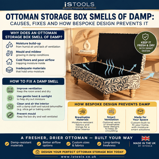 OTTOMAN STORAGE BOX SMELLS OF DAMP: CAUSES, FIXES AND HOW BESPOKE DESIGN PREVENTS IT - ISTOOLS