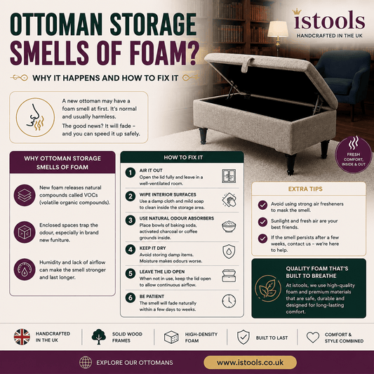 OTTOMAN STORAGE SMELLS OF FOAM: WHY IT HAPPENS AND HOW TO FIX IT - ISTOOLS