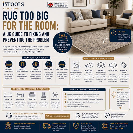 Rug Too Big For The Room: A UK Guide To Fixing And Preventing The Problem - ISTOOLS