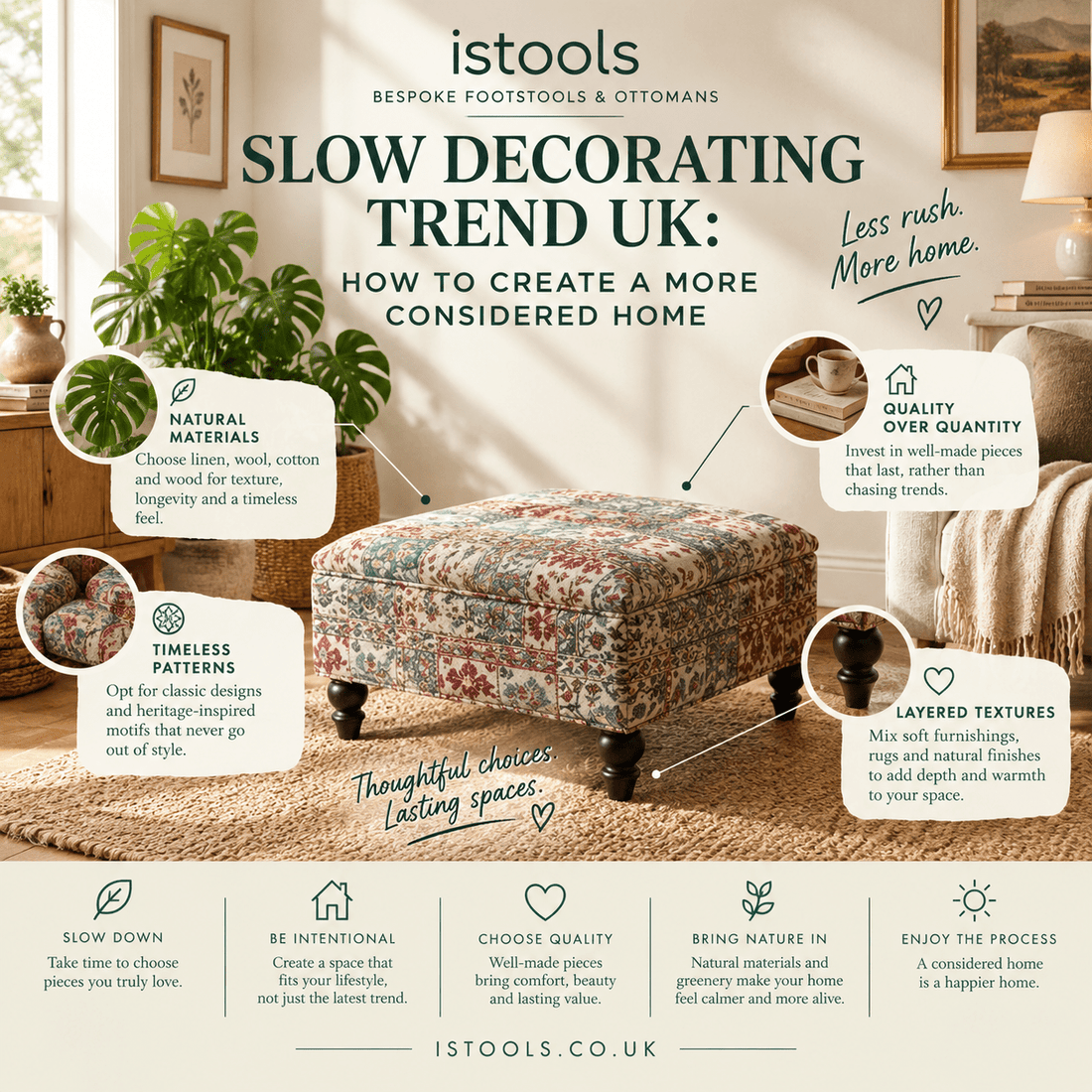SLOW DECORATING TREND UK: HOW TO CREATE A MORE CONSIDERED HOME - ISTOOLS
