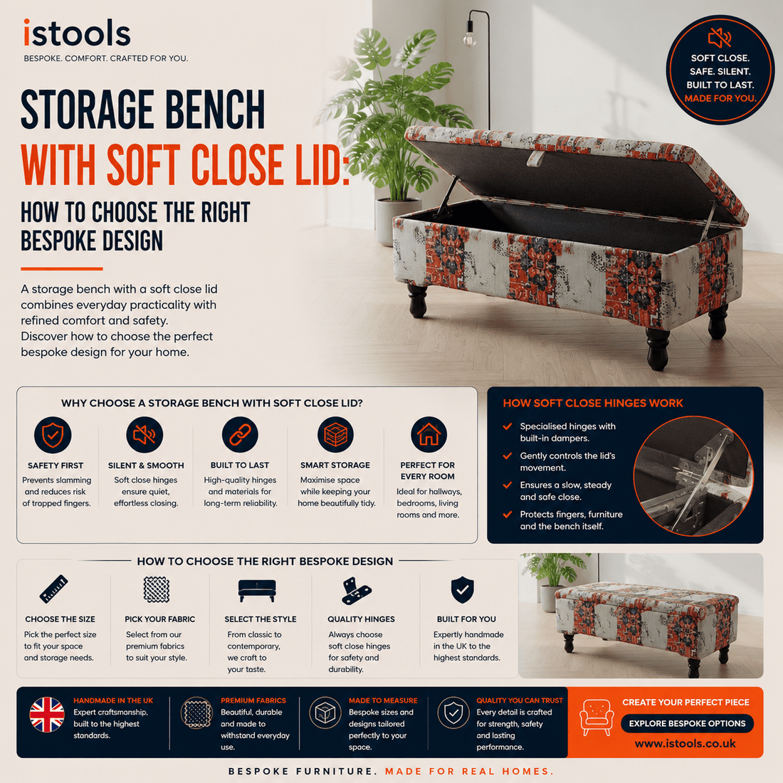 STORAGE BENCH WITH SOFT CLOSE LID: HOW TO CHOOSE THE RIGHT BESPOKE DESIGN - ISTOOLS