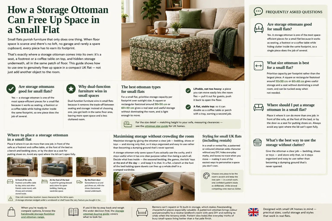 Storage Ottomans for Small UK Flats: Save Space Add Storage - ISTOOLS