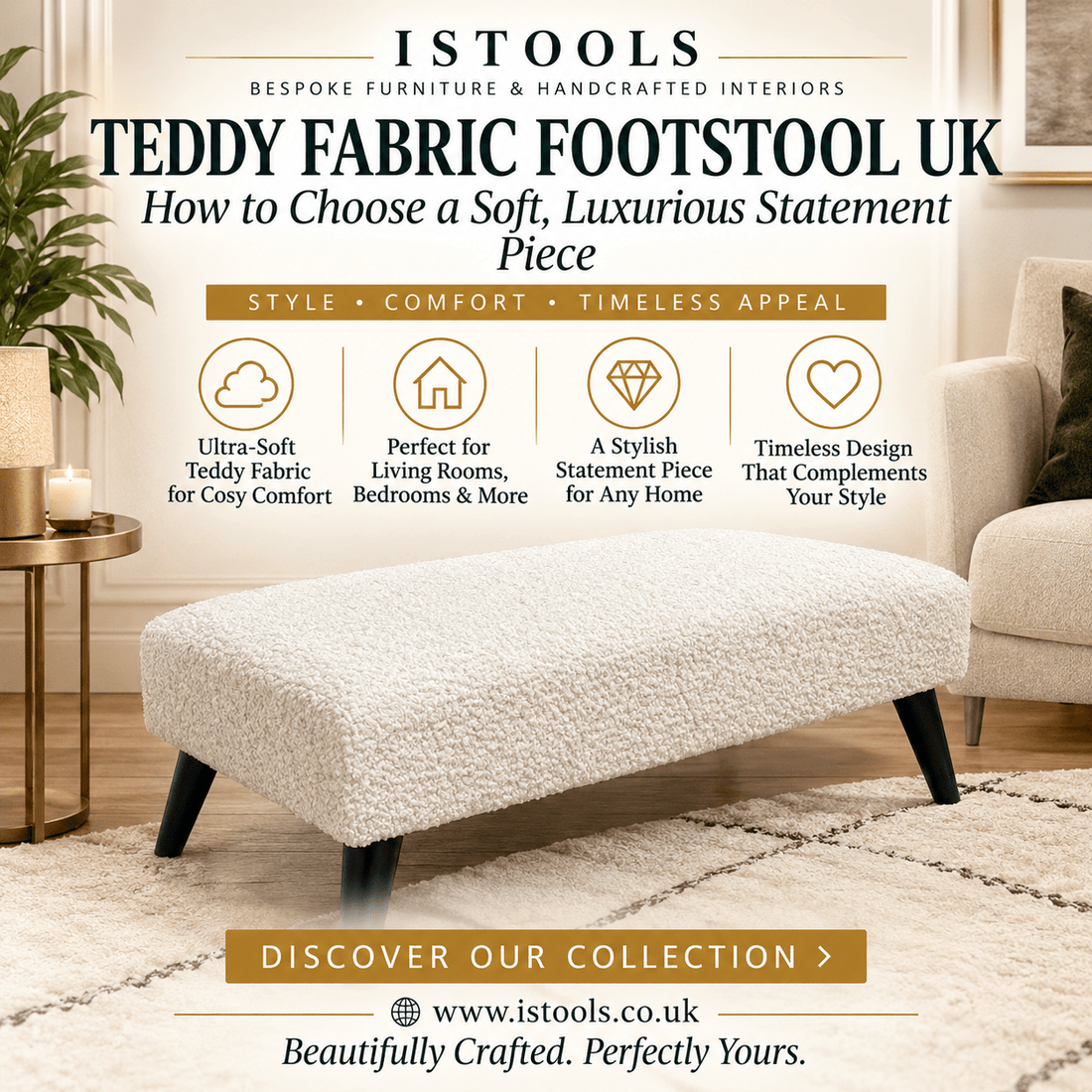TEDDY FABRIC FOOTSTOOL UK: HOW TO CHOOSE A SOFT, LUXURIOUS STATEMENT PIECE - ISTOOLS