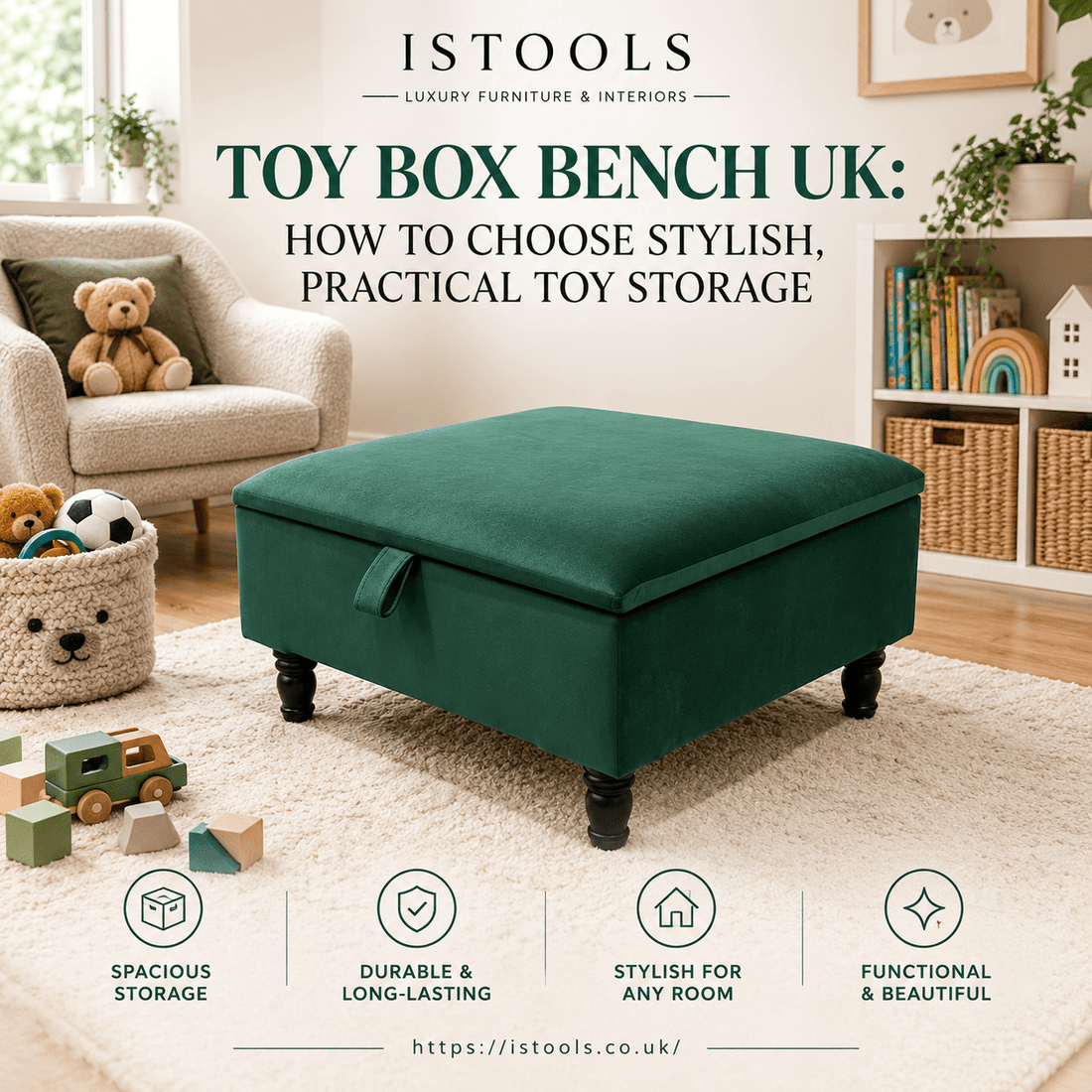 TOY BOX BENCH UK: HOW TO CHOOSE STYLISH, PRACTICAL TOY STORAGE - ISTOOLS