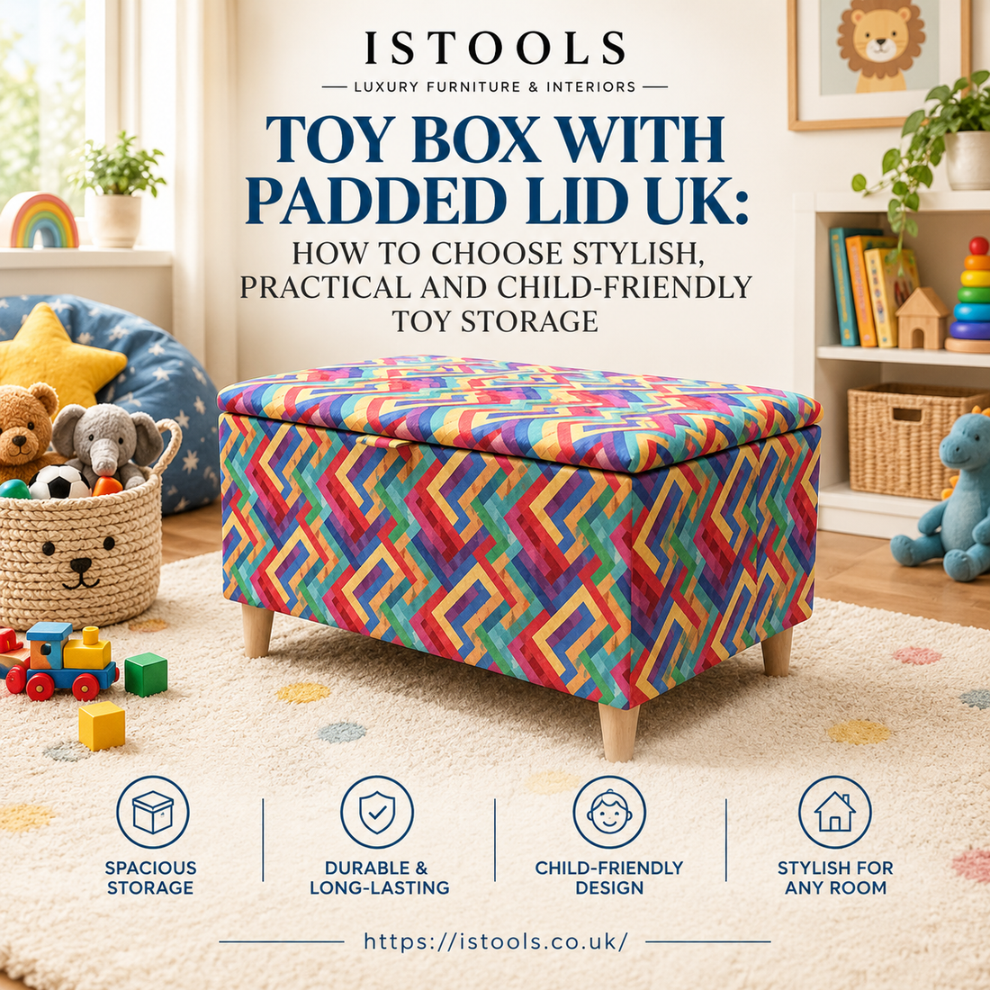TOY BOX WITH PADDED LID UK: HOW TO CHOOSE STYLISH, PRACTICAL AND CHILD-FRIENDLY TOY STORAGE - ISTOOLS