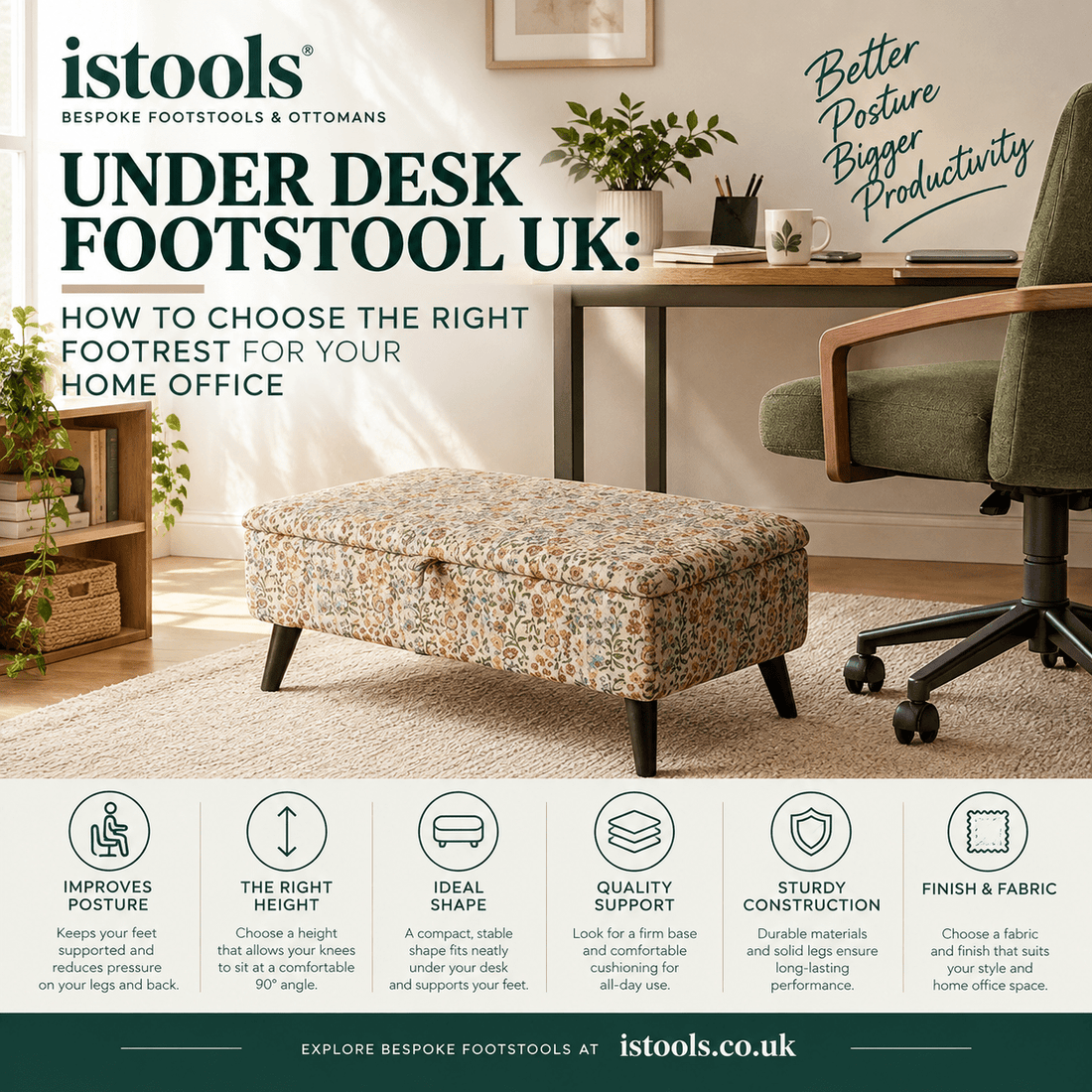 UNDER DESK FOOTSTOOL UK: HOW TO CHOOSE THE RIGHT FOOTREST FOR YOUR HOME OFFICE - ISTOOLS