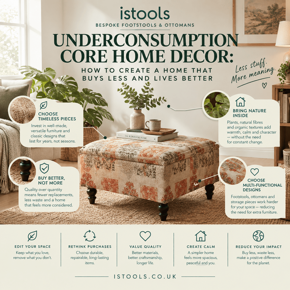 UNDERCONSUMPTION CORE HOME DECOR: HOW TO CREATE A HOME THAT BUYS LESS AND LIVES BETTER - ISTOOLS