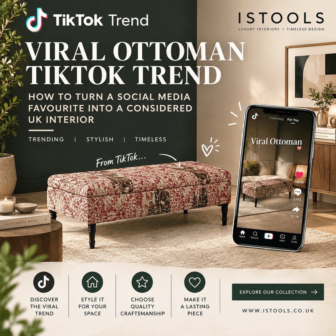 VIRAL OTTOMAN TIKTOK TREND: HOW TO TURN A SOCIAL MEDIA FAVOURITE INTO A CONSIDERED UK INTERIOR - ISTOOLS