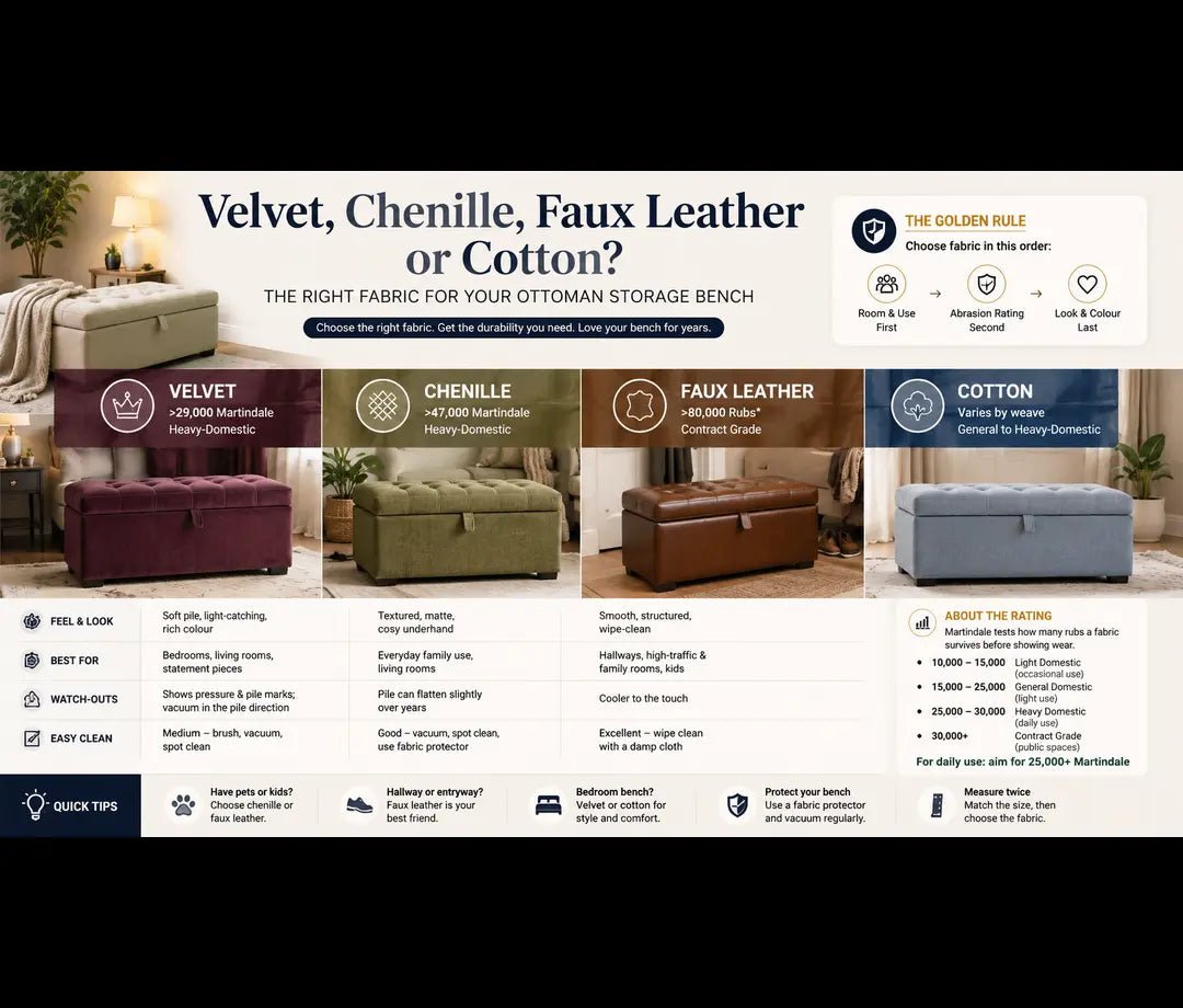 Which Fabric Is Best for an Ottoman Storage Bench? - ISTOOLS