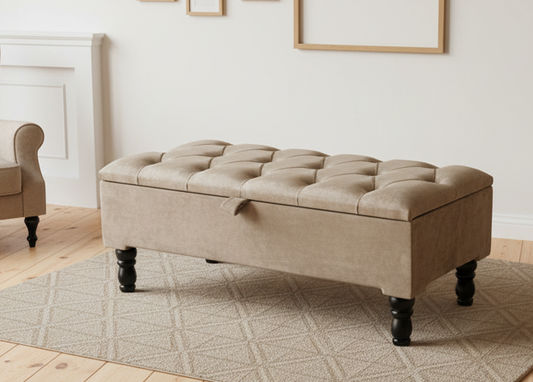 Champagne storage Coffee Table Ottoman Bench For Living Room | Ottoman Storage Bench For Bedroom