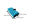 PREMIUM Shiny Turquoise Ottoman Storage | Teal Blue-Green Ottoman Bench