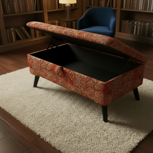 Spacious Upholstered Blanket Box for Bedroom Organisation | Handmade Storage Ottoman Bench UK | istools