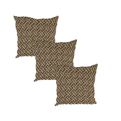 Bloc pattern geometry brown coffee table storage Footstool Pouffe