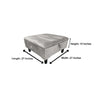 Silver Square Plain Lid Coffee Table Ottoman Storage | Silver Plain Pouffe