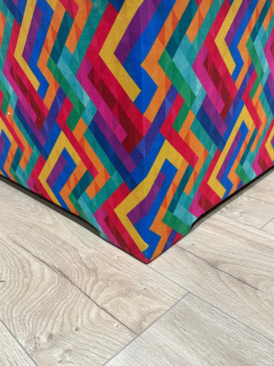 Premium large trem multicolour Handmade footstool