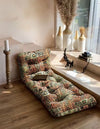 WARREN MULTI COLOUR PATCHWORK PRINT FLOOR SEATING