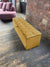 Window bay seat Large Ottoman bench mustard gold seat chesterfield design