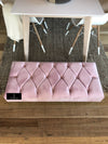 Pink Chesterfield Footstool